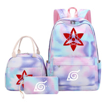 Naruto Student Girl Backpack Lunch Bag Three Piece Set Backpack Set