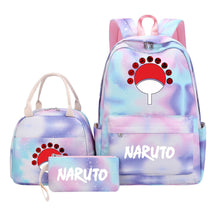 Naruto Student Girl Backpack Lunch Bag Three Piece Set Backpack Set