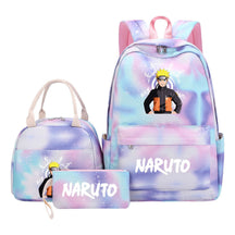 Naruto Student Girl Backpack Lunch Bag Three Piece Set Backpack Set