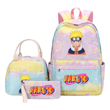 Naruto Teenage Student Girls School Bag Lunch Bag Three Piece Set Backpack Set