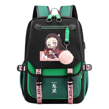 Cartoon Fashion Usb Student Backpack With Casual Woven Strap Flip Back Backpack