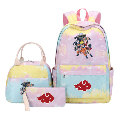 Naruto Girls School Bag Lunch Bag Three Piece Set Backpack Set