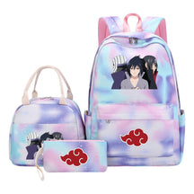 Naruto Student Girl Backpack Lunch Bag Three Piece Set Backpack Set