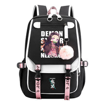 Cartoon Fashion Usb Youth Student School Bag Casual Ribbon Flip Backpack