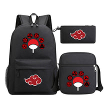 Anime Naruto Starry Sky Youth School Bag Three Piece Set For Boys And Girls Backpack Set