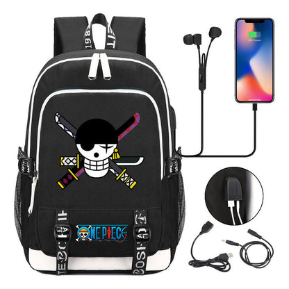 Anime Pirate Wang Lufei Youth Student School Bag Usb Men's And Women's Leisure Backpack