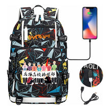 Volleyball Youth Usb Large Capacity Youth Student School Bag Men's And Women's Leisure Travel Backpack