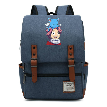 Printed Schoolbag Leisure Belt Buckle Classic Backpack For Young Students