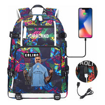 Basketball Star Harland Printed Youth Student Backpack With Large Capacity Leisure Travel Backpack
