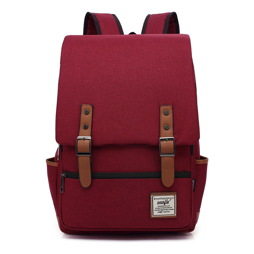 Printed Teenage Student Backpack For Men And Women With Casual Belt Buckle Classic Backpack