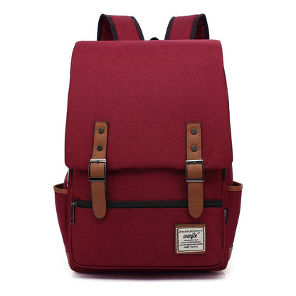 Printed Teenage Student Backpack For Men And Women With Casual Belt Buckle Classic Backpack