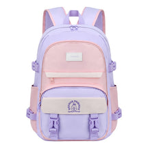 Student Backpack, Artistic Backpack, Color Blocking Double-layer Backpack, Large Capacity