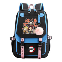Cartoon Fashion Usb Student Backpack With Casual Woven Strap Flip Back Backpack