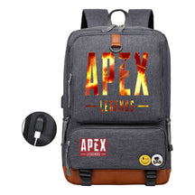 Apex Hero Print Usb Youth School Bag Leisure Travel Backpack