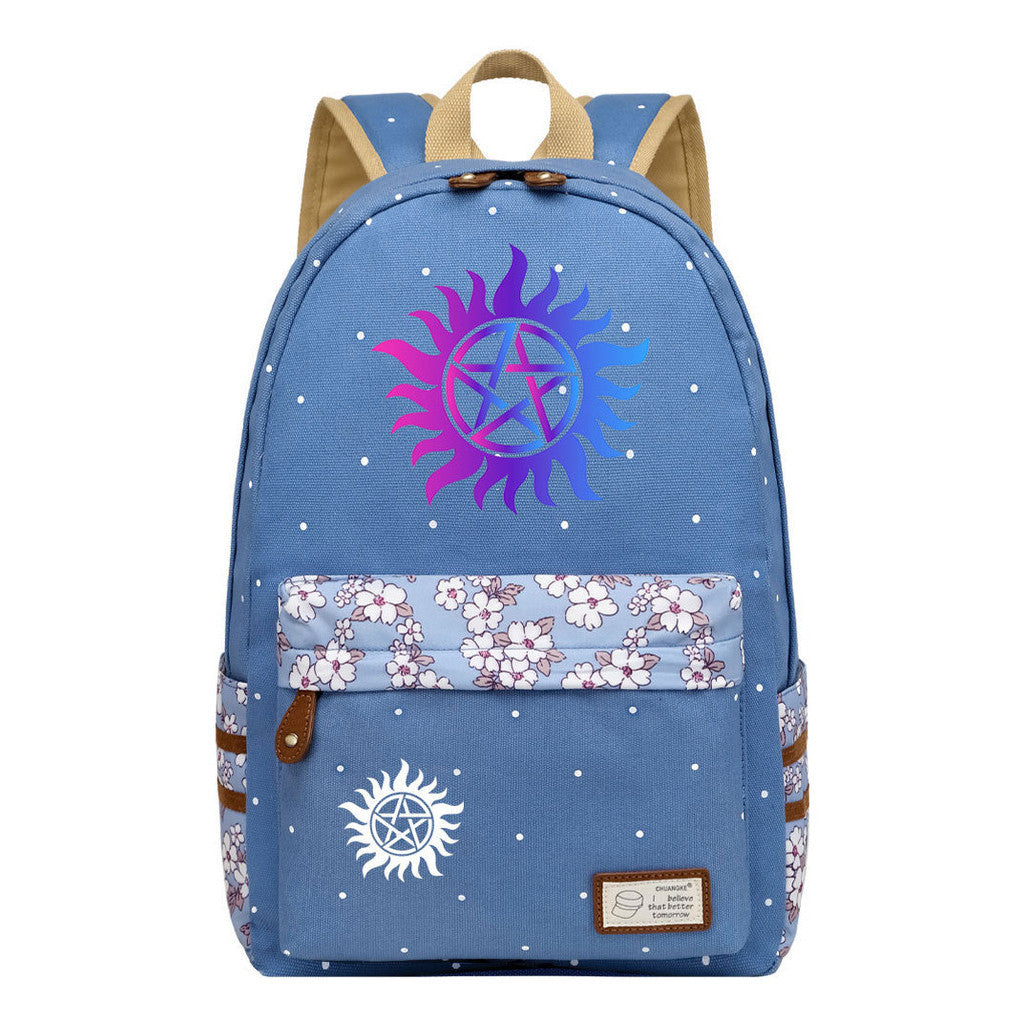 Evil Power Printed Student School Bag Fashion Casual Backpack