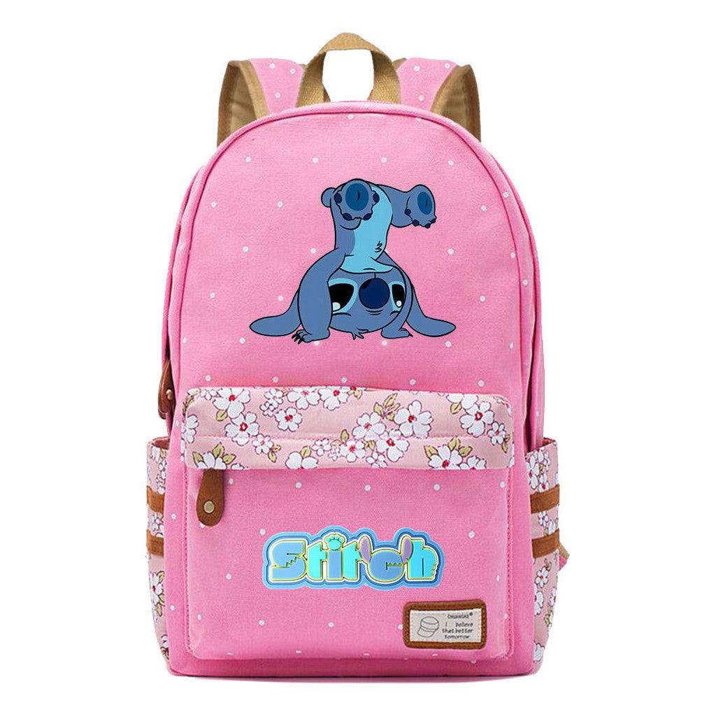 Interstellar Baby Stitch Printed Youth Student Backpack Casual Backpack