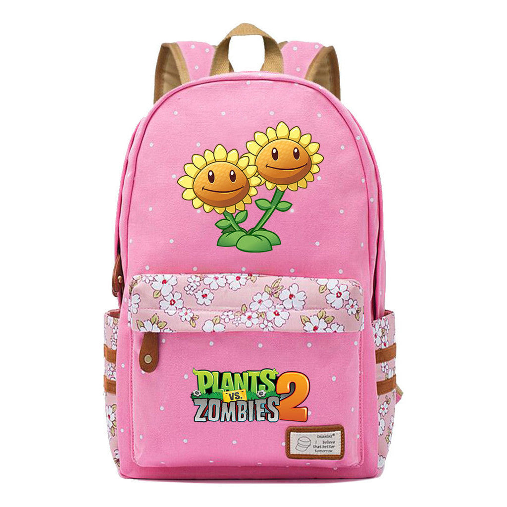 Game Plants Battle Printed Teenage Girl Student Backpack For Men And Women's Leisure Backpack