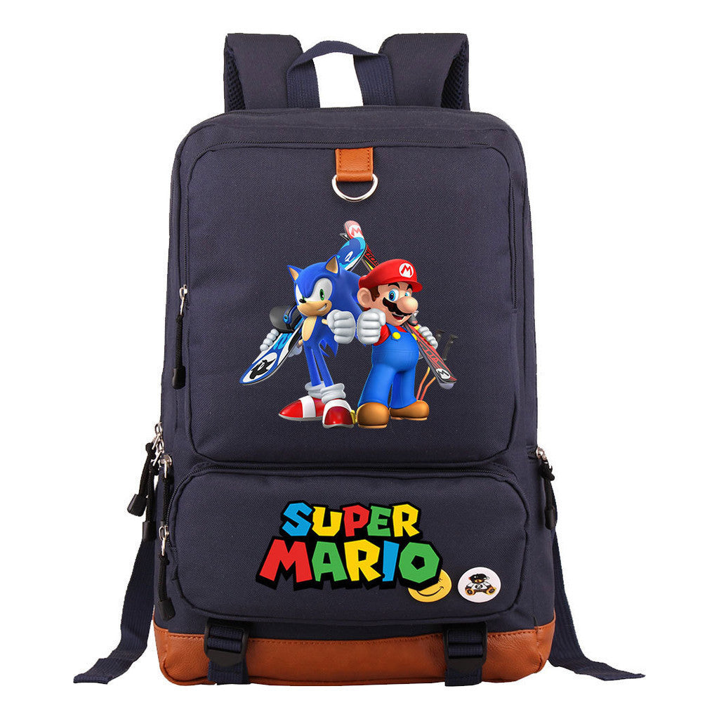 Super Mario Print Youth Student Backpack, Travel Bag, Men's And Women's Backpack