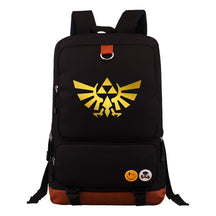 Golden Printed Youth Student Backpack, Travel Bag, Men's And Women's Backpack