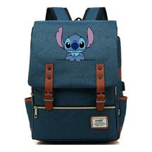 Anime Star Baby Stitch Printed Youth Student Backpack Usb Casual Backpack