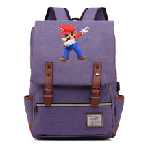Game Super Mario Youth Student Backpack Usb Casual Backpack