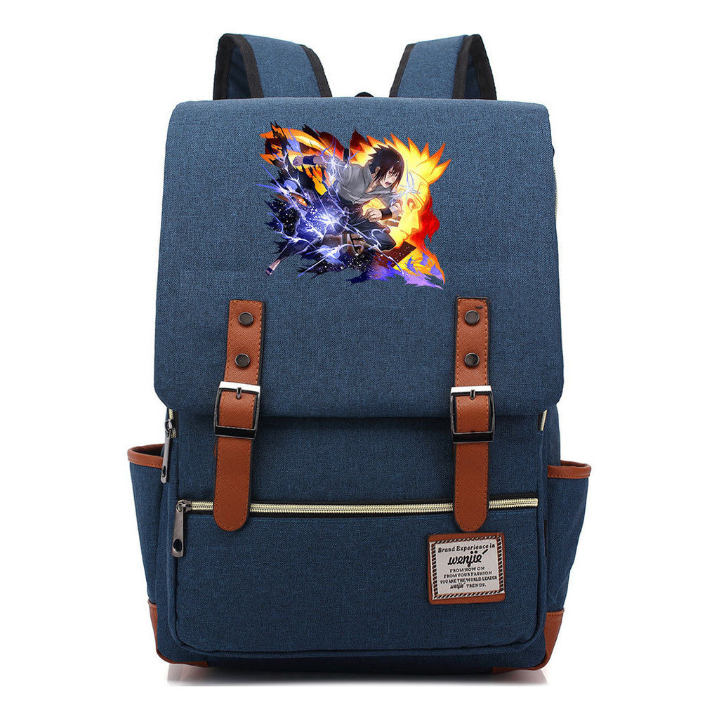 Naruto Printed Student Backpack For Men And Women, Casual Belt Buckle, Classic Backpack