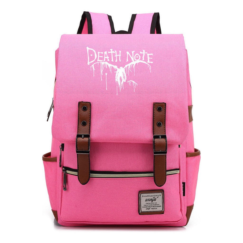 Manga Death Note Youth Student School Bag Men's And Women's Leisure Belt Buckle Backpack