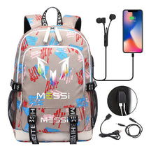 Sports Football Stars, Teenagers, Primary And Secondary School Students, Backpack Usb, Men's And Women's Leisure Backpack