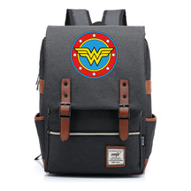 Anime Wonder Woman Printed Youth Student School Bag Men's And Women's Leisure Belt Buckle Backpack