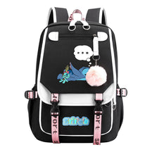 Usb Youth Backpack With Casual Woven Strap Flap Backpack