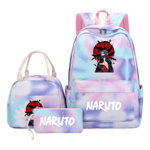 Naruto Girls School Bag Lunch Bag Three Piece Set Backpack Set