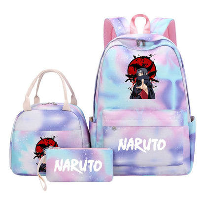 Naruto Girls School Bag Lunch Bag Three Piece Set Backpack Set
