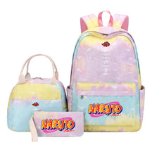 Naruto Teenage Student Girls School Bag Lunch Bag Three Piece Set Backpack Set