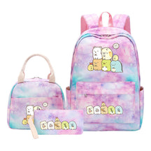 Game Corner Biology Student Girls School Bag Lunch Bag Three Piece Set Backpack Set