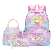 Game Corner Biology Student Girls School Bag Lunch Bag Three Piece Set Backpack Set