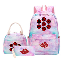 Naruto Student Girl Backpack Lunch Bag Three Piece Set Backpack Set