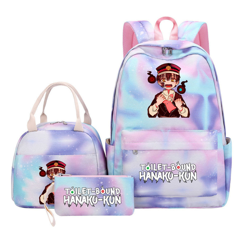 Student Girl Backpack Lunch Bag Three Piece Set Backpack Set