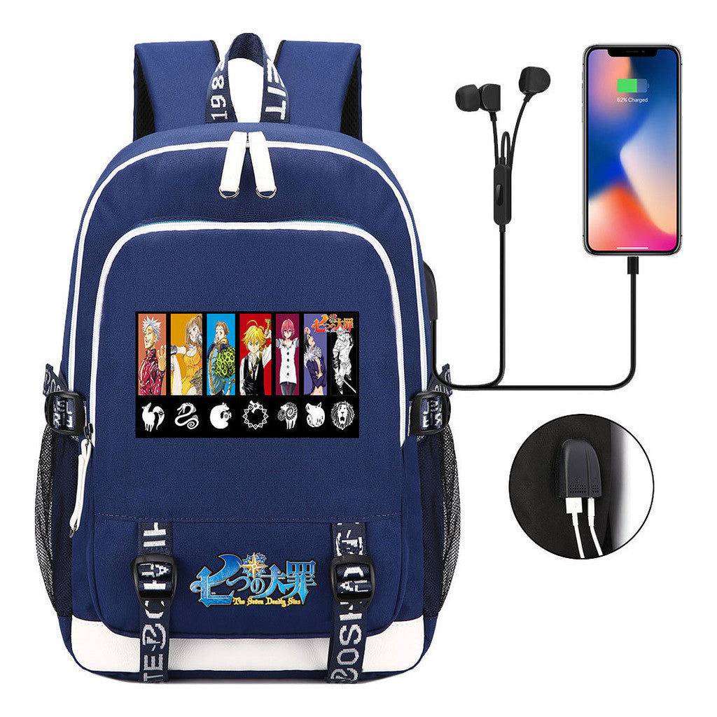 Junior Student Backpack Usb Leisure Backpack For Boys And Girls