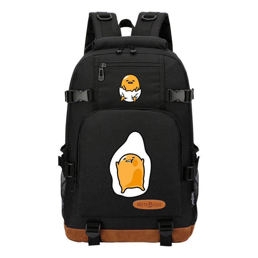 Lazy Egg Teenage Student Backpacks Boys And Girls Backpack