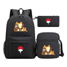 Anime Naruto Starry Sky Youth School Bag Three Piece Set For Men And Women Backpack Set