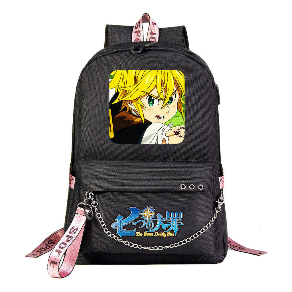 Usb Youth Student Backpack For Boys And Girls Leisure Travel Backpack