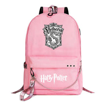 Fashion School Of Witchcraft And Wizardry Badge Usb Youth Student Backpack For Men And Women's Leisure Travel Backpack