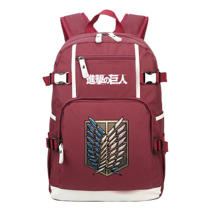 Giant Wings Of Cartoon And Anime Attack Youth Student Backpack, Leisure Travel Backpack