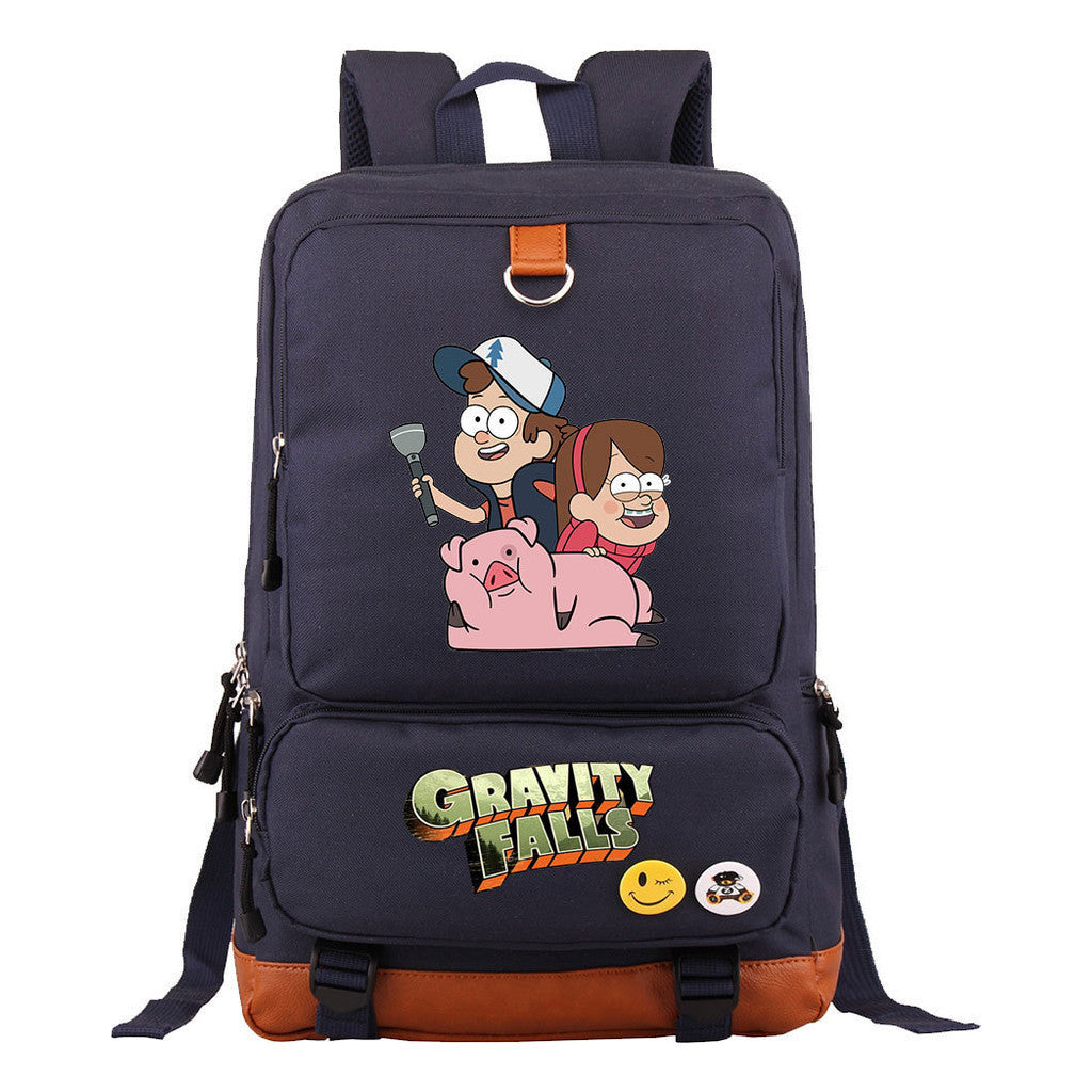Strange Town Youth Student School Bag Large Capacity Travel Bag Men's And Women's Backpack