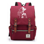Anime Pirate King Luffy Printed Youth Student School Bag Casual Belt Buckle Classic Backpack