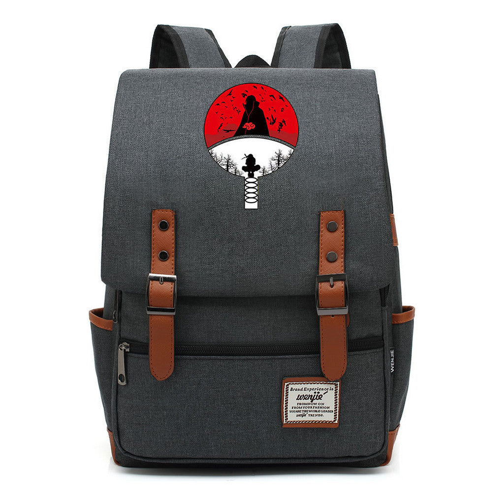 Naruto Printed Teenage Student Backpack For Men And Women, Casual Belt Buckle, Classic Backpack