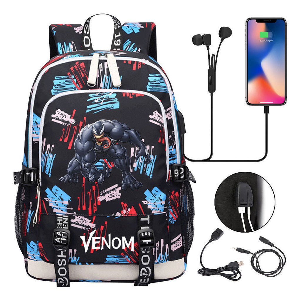 Youth Student Backpack Usb Men's And Women's Leisure Backpack