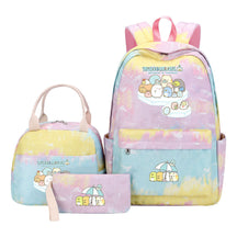 Corner Biology Student School Bag Lunch Bag Three Piece Set Backpack Set