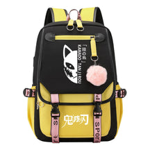 Cartoon Fashion Usb Youth Student School Bag Casual Ribbon Flip Backpack