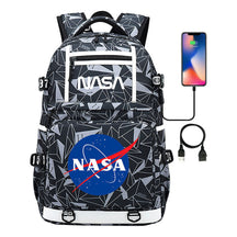 Fashionable Space Printed Usb Student Backpack Backpack Leisure Travel Backpack